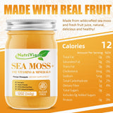 NutriVigor Sea Moss Gel,(12 OZ) Organic Sea Moss Advanced-Immune and Digestive Support,Wildcrafted Irish Seamoss Gel Supplements with 92 Vitamins and Minerals,Mango Pineapple Flavor