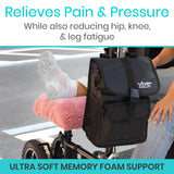 Vive Mobility Knee Scooter Pad Cover - Soft Plush Adult Sheepskin Memory Foam Cushion, Walker Accessory for Knee Roller, Padded Accessories Leg Cart Improves Comfort with Injury, Universal Fit (Pink)