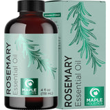 Pure Rosemary Essential Oil with Dropper - Undiluted Rosemary Oil for Hair Skin and Nails and Refreshing Aromatherapy Oil for Diffusers - Rosemary Essential Oil for Cleansing Dry Scalp Care 4oz