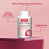 Jarrow Formulas EPA-DHA Balance 600 mg - 240 Softgels - 2:1 Ratio of EPA & DHA - Supplement Supports Brain & Joint Health - Ultra-Purified, Highly Concentrated - 120 Servings