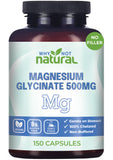 Magnesium Glycinate 500 mg Capsules Supplement - Vegan, 100% Pure, No Filler - Supports Sleep and Relaxation