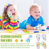 Xtinmee 20 Pairs Eczema Gloves for Kids Cotton Gloves Moisturizing Gloves for Sensitive Irritated Skin Eczema Reusable Elastic Gloves Soft and Does Not Hurt (Age 3-4 Years)