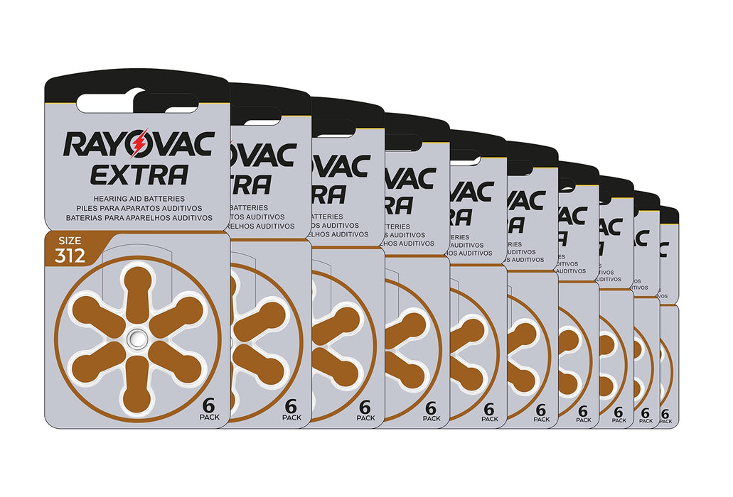 Rayovac Extra Advanced, size 312 Hearing Aid Battery (pack 60 pcs)