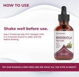 Rhodiola | Rhodiola Rosea | Rhodiola Supplement | for Brain, Energy, Stamina, Stress, & Mood Support | Energy Supplements | Rhodiola Rosea Supplement | Rhodiola Tincture | (1oz: 1 Pack)
