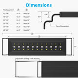 NICREW C10 24/7 LED Aquarium Light for Plants, 30-36 Inches, 19W, Full Spectrum Fish Tank Light with Timer, Brightness Adjustable