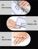 2 in 1 Electric Nail Clippers, Electric Polishing Automatic Nail Clippers Pro with Light Trimmer Nail Cutter Manicure for Baby Elderly Care Tools，Electric Nail Trimmer