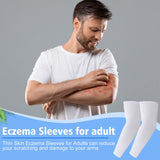 8 Pairs Eczema Sleeve for Adult and Teens Eczema Arm and Leg Sleeve for Women Men Uv Protection Sleeves Eczema Wet Wraps(Small)