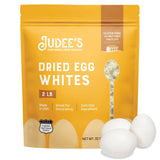 Judee’s Dried Egg White Protein Powder 2 lb - Pasteurized, USDA Certified, 100% Non-GMO - Gluten-Free and Nut-Free - Just One Ingredient - Made in USA - Use in Baking - Make Whipped Egg Whites