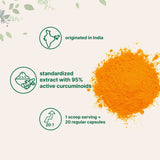 Turmeric Extract 95% Curcuminoids (Natural Turmeric Extract and Turmeric Supplements), 50 Grams, Rich in Antioxidants for Joint & Immune Support, No GMOs, Vegan Friendly, India Origin