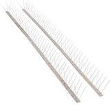 Bird Blinder Steel Bird Spikes for Pigeons and Other Small Birds - 4 inch Wide Pre-Assembled Bird Deterrent No Plastic (33 ft Coverage)