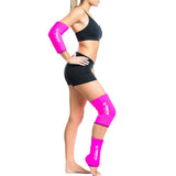 FreezeSleeve Ice & Heat Therapy Compression Sleeve- Reusable, Flexible Gel Hot/Cold Pack, 360 Coverage for Knee, Elbow, Ankle, Wrist- Hot Pink, XXX-Large