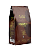 Earth & Star Hazelnut Mushroom Coffee | Organic Ground Coffee | Lions Mane, Chaga, Cordyceps, Reishi, L-theanine | Antioxidant Rich with Immune Support, Sustained Energy, Concentration Boost | 12oz