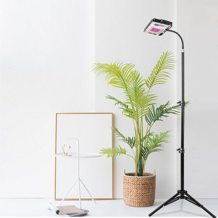 LBW Grow Light with Stand, Full Spectrum 150W LED Floor Plant Light for Indoor Plants, Grow Lamp with On/Off Switch, Adjustable Tripod Stand 15-48 inches