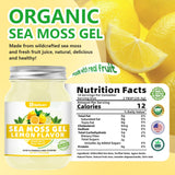 Sea Moss Gel, 18 OZ Wildcrafted Irish Seamoss Gel Rich in 92 Minerals & Vitamins Supports Immune System & Thyroid & Antioxidant, Non-GMO Organic Raw Sea Moss Supplements Lemon Flavor