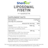 Sharoaid Liposomal Fisetin with Quercetin Supplements 1200 mg per Serving,High Absorption Polyphenols Antioxidants for Women,Men,Non-GMO,Gluten-Free,2 Bottle-120 Softgels