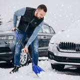 Overmont Folding Emergency Snow Shovel for Car - 32" 42" Small & Compact Tool with Ice Scraper and Carrying Bag- Lightweight Aluminum Shovels for Snow Camping Skiing Snowmobiles