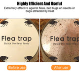 Indoor Sticky Flea Trap, Flea Trap with 2 Glue Discs Odorless Non-Toxic Natural Flea Killer Trap Pad Bed Bug Trap Light Bulb Pest Control for Home House Inside, Safe for Children Pet Dog Cat