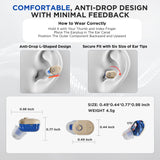 Hionec Rechargeable Hearing Aids for Seniors & Adults - Manual Volume Control | 120 Hrs. Bat. | LED Display Hearing Amplifiers for Mild to Moderate Hearing Loss | Personal Sound Amplification Devices