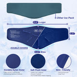 REVIX XL Neck Ice Pack for Injuries Reusable, Hot and Cold Pack for Neck and Shoulders Pain Relief, Office Neck Pressure, Sprains, Ice Gel Pack for Muscles Spasms & Inflammation, Navy