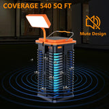 Homesuit Solar Bug Zapper with LED Light, 4000mAh Battery Powered Mosquito Zapper, Cordless Mosquito Traps, Electric Mosquito Killer, Bug Zapper for Outdoor and Indoor, Rechargeable, Orange