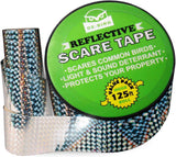 De-Bird Scare Tape, Reflective Bird Deterrents for Outside to Keep Birds Away, Easy-Install Bird Tape to Stop Damage, Roosting and Mess (125ft Roll)