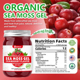 UPNEUTRI Sea Moss Gel - Wildcrafted Irish sea Moss 92 Minerals and Vitamins Immune Defense Thyroid Antioxidant Support, Vegan Non-GMO Cranberry Flavored 12 OZ
