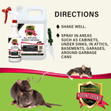 Peppermint Repellent for Mice/Mouse, Rats & Rodents. Natural Spray for Indoor & Outdoor Use. Natural Armor Rodent Shield. 128 OZ Gallon
