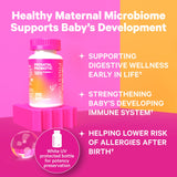 Pink Stork Prenatal Probiotics for Women, Pregnancy Probiotic with Prebiotics and Vitamin B6 for Morning Sickness, Digestion, and Gut Health - Pregnancy Must Haves, 30 Capsules
