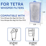 xbbwmrs 9 Count Assembled Medium Filter Cartridges for Tetra Whisper Bio-Bag Filters 10i PF10 Reptofilter 90 GPH Medium Replacement Filter Cartridges for Tetra Whisper Filter & Aquariums