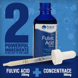 Trace Minerals | Liquid Ionic Fulvic Acid | 250 mg | Normal Gut and Digestion Function | Powered by Concentrace Ionic Trace Minerals | 60 Servings, 2 fl oz