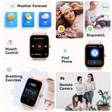 Gydom Smart Watches for Women Answer & Dial Call, Alexa Built-in 1.8" Touch Screen Activity Trackers with Fitness Heart Rate Sleep Monitor, 100 Sports Modes, IP68 Waterproof for iPhone Android