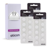 Oticon MiniFit Bass Double Vent 6mm = 0.24 inch - Small 30 Domes, Genuine OEM Denmark Replacements, Oticon Hearing Aid Domes Compatible with Oticon Bernafon Sonic Hearing Aids - 3 Pack/30 Domes Total