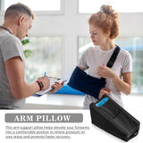 Buryeah Arm Pillow Arm Elevation Pillow with 2 Ice Pockets, Soft Ergonomic Support Pillow for Elbow Arm Rest Wedge Pillow Broken Arm Gifts with High Density Foam for Recovery Sleeping Care (Black)