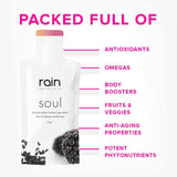 Rain Soul Antioxidant Powerful Superfoods Supplement, Body Booster & Anti Aging - 2 fl.oz (30 Packets)