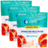 Liquid I.V. Sugar-Free Hydration Multiplier - White Peach – Powder Packets  | Electrolyte Drink Mix | Easy Open Single-Serving Stick | Non-GMO | 42 Sticks