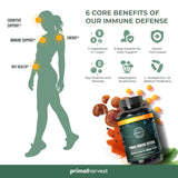 Primal Harvest Primal Immune Defense 10 in 1 Immune Support Supplement 60 Capsules Immune Vitamins, with 7 Billion CFU Pre and Probiotics, Zinc, VIT C, B6, D3, K2 - Immune Boosters for Adults