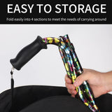 LIXIANG Walking Cane for Women & Men Adjustable Walking Stick,Folding Cane with Soft Sponge Offset Handle,Lightweight,Suitable for Arthritis,The Elderly and The Disabled Butterflies and Flowers