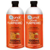 Liquid Turmeric Curcumin with Black Pepper, Qunol Turmeric Supplement 1000mg, Extra Strength, Joint Health, 40 Servings, 20.3 fl oz (Pack of 2)