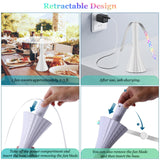 Fly Fans for Tables Rechargeable, Fly Fans for Outdoor Tables USB, Fly Repellent Fans to Keep Flies Away by Soft Blades, Food Fans for Camping, Picnic, Fishing, Fly Repellent Outdoor Patio,2PCS, White