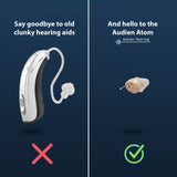 Audien Hearing ATOM Rechargeable Hearing Amplifier + Accessory Kit