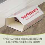 vertmuro Mouse Glue Traps, 12 Pack Rat & Pest Glue Scented Sticky Trap, Foldable Bulk Non-Toxic Indoor Mouse Glue Boards for Rodents and Insects, Easy to Use Pest Control, Red