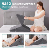 BDEUS Bed Wedge Pillow for Sleeping, Adjustable 9&12 Inch Incline,Wedge Pillow for Back Support and Leg Elevation-Helps with Acid Reflux,Gerd, Heartburn,Snoring,Back Pain, Reading