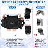 REVIX 20'' XXXL Reusable Ice Knee Wrap for Arthritis, ACL Injuries - Cold Therapy Gel Pack for Knee Swelling, Bruises and Post-Surgery Recovery