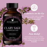 Handcraft Blends Clary Sage Essential Oil - 100% Pure and Natural - Premium Therapeutic Grade Essential Oil for Diffuser and Aromatherapy - 1 Fl Oz