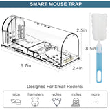 lllteri Humane Mouse Traps, Catch& Release, Reusable Rat Traps, Easy to Set and Safe for Family and Pets, No Kill for Small Rodent/Voles/Hamsters, Catcher That Works for Indoor/Outdoor, 3 Pack