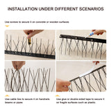 OFFO Black Bird Spikes Pre-Assembled for Pigeons Birds, Durable Bird Spikes with Stainless Steel for Fence Roof Mailbox Window Cover 10 Feet