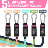 RENRANRING Resistance Bands for Working Out, 150LBS Exercise Bands, Workout Bands, Resistance Bands Set with Handles for Men Women, Legs Ankle Straps for Muscle Training, Shape Body, Physical Therapy