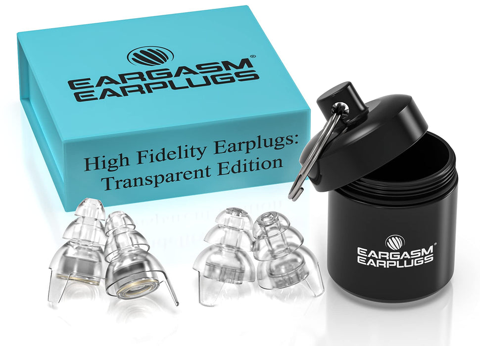 Eargasm High Fidelity Ear Plugs for Concerts Musicians Motorcycles Noise Sensitivity Conditions and More (Premium Gift Box Packaging) (Transparent)