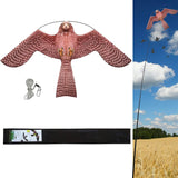 Flerigh Bird Hawk Flying Kite with Pole Crops Farm Protector Bird Scarer Flying Kite Without Pole-Style A Kite