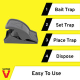 Victor M070 Easy and Safe-Set Power Kill Mouse Trap Quick and Clean Rodent Disposal - 12 Reusable Mouse Traps